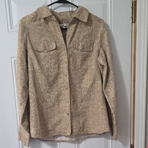 Croft & Barrow Beige Paisley Shirt